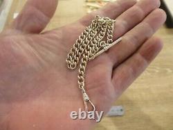 Quality Antique Solid Silver Single Albert Pocket Watch Chain