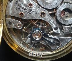 Quality Rare Antique 18ct Gold Waltham Riverside Maximus Pocket Watch, 23 Jewels