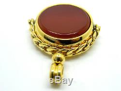 Quality Swivel Fob Spinning Gold Plated Antique Look Albert Watch Chain Pendants