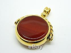 Quality Swivel Spinning Fob Gold Plated Antique Look Albert Watch Chain Pendant