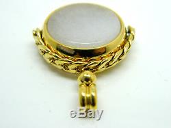Quality Swivel Spinning Fob Gold Plated Antique Look Albert Watch Chain Pendant