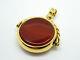 Quality Swivel Spinning Fob Gold Plated Antique Look Albert Watch Chain Pendants