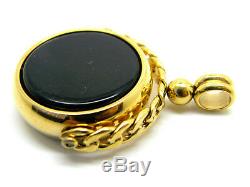 Quality Swivel Spinning Fob Gold Plated Antique Look Albert Watch Chain Pendants