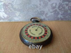 RARE OLD Antique Swiss Roulette Game Monte Carlo at home in style pocket watch