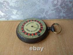 RARE OLD Antique Swiss Roulette Game Monte Carlo at home in style pocket watch