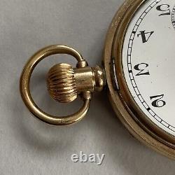 RECTA Gold Filled Pocket Watch Half Hunter Antique Dennison Star 17 Jewels Works