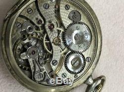 ROLEX PRECISION LEVER hand-winding white silver pocket watch antique vintage