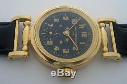 Rare ANTIQUE THEO MOSER & Co S. A. Schaffhausen Swiss Wristwatch Gilt case