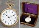 Rare Agassiz 14k Gold Pocket Watch With Central Seconds With A Fine Agassiz Box
