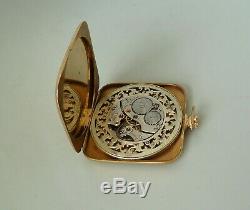 Rare Antique 14k Solid Gold Waltham Ruby Open Face Pocket Watch
