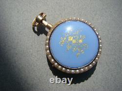 Rare Antique Charles Le Roy Solid Gold, Pearl/ Enamel Repeater Pocket Watch 1770