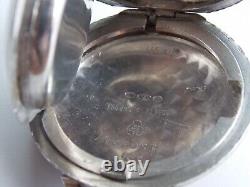 Rare Antique French Silver Sportic Travelling Cased Watch Swiss Made Working
