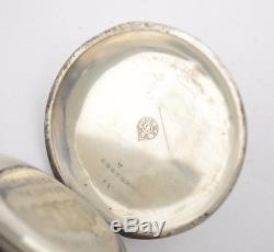 Rare Antique Full Hunter OMEGA Silver Pocket Watch 1900