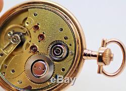 Rare Antique GLASHUTTE 14k Solid Gold Hunter Case Pocket Watch