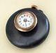 Rare Antique Gun Metal & Gold Capped Button Hole Watch (working & Great Order)