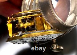 Rare Antique Oignon Decovigny Verge Keywind Pocket Watch C1710s Silver Case