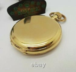 Rare Antique Rolex Half Hunter Gold Plated Pocket Watch 50 MM