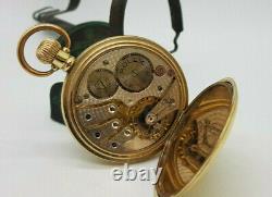 Rare Antique Rolex Half Hunter Gold Plated Pocket Watch 50 MM