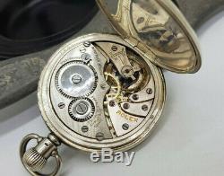 Rare Antique Rolex Half Hunter Solid Silver Pocket Watch 50 MM