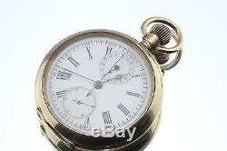 Rare Antique Split Second Chronometer Pocket Watch Scaled to 300 Double Register