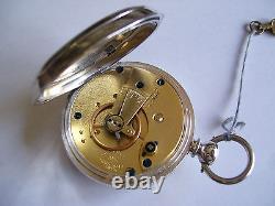 Rare Antique Sterling Solid Silver Pocket Watch