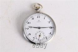 Rare Antique Vintage Old Swiss Made Omega Open Face Pocket Watch