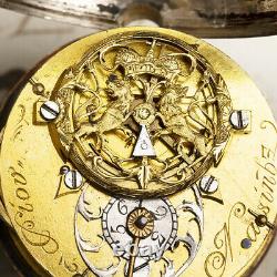 Rare BOHEMIAN Verge Fusee Antique Pocket Watch mid-XVIII SPINDELTASCHENUHR