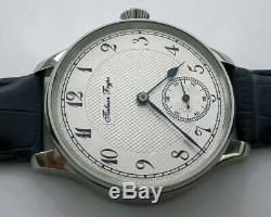 Rare Big Antique Style P. BURE Swiss Wristwatch in Steel Case