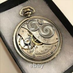 Rare ELGIN Antique 1923 Hand Winding Freemason Masonic Pocket Watch EMS Shipping
