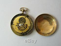 Rare Incredibly Tiny Antique Fusee Solid Gold & Seed Pearl Pocket Watch 4 Repair