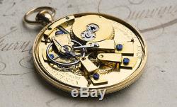 Rare PUMP WINDING Antique Pocket Watch By CHARLES VINER LONDON