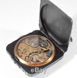 Rare Square Excellent Antique Gun Metal Quarter Repeater Pocket Watch c. 1900