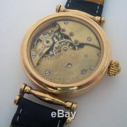 Rare Swiss ANTIQUE Wristwatch LONGINES Gilt Case