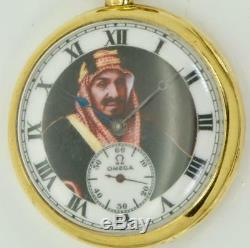 Rare antique 18k gold Omega diplomatic award watch for Saudi Arabia King IbnSaud
