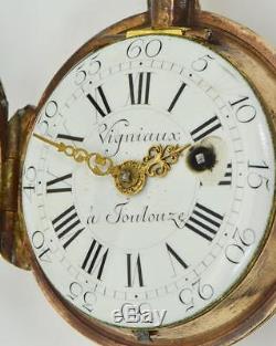 Rare antique 18th Century French Vigniaux a Toulouze Verge Fusee watch. Ottoman