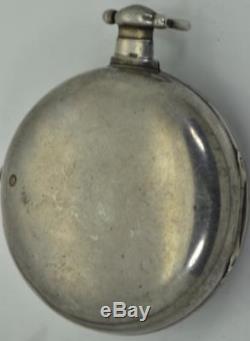 Rare antique Georgian silver pair case Verge Fusee pocket watch by R. Bagley 1814