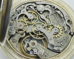 Rare antique Omega Memento Mori Masonic/Doctor's Skull Chronograph pocket watch