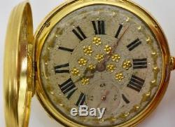 Rare antique Robert Roskell Ottoman 18k Gold plated silver watch. Tughra case