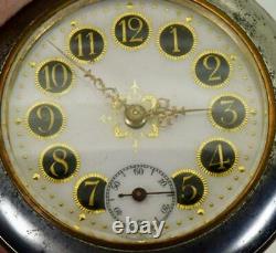 Rare antique Victorian Skull Memento Mori Phoenix pocket watch. Fancy dial