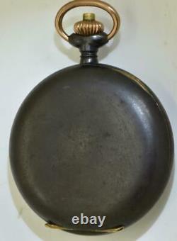 Rare antique gunmetal chronograph pocket watch c1900's. A project for Repair