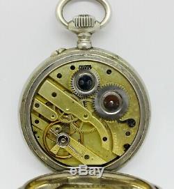 Rare montre gousset guichets Breveté / antique pocket watch / antike taschenuhr