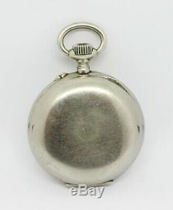 Rare montre gousset guichets Breveté / antique pocket watch / antike taschenuhr
