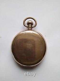 Record 17 Jewel Gold Plated Star A. L. D Pocket Watch, Working