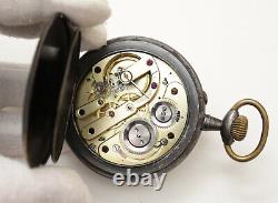 Regulateur Antique Goliath Gunmetal Pocket watch Ø68mm