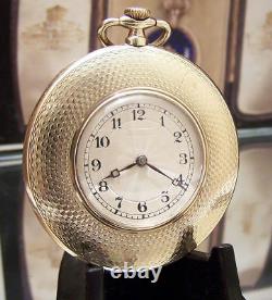 Rolex Antique Vintage Solid Gold 1924 Art Deco Mans Pocket Watch Prima Movement