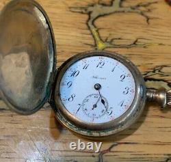 Running 1913 Illinois Full Hunter Gold Filled Antique Pocket Watch 15 Jewel