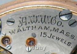 STUNNING ANTIQUE WALTHAM ROLLED GOLD FULL HUNTER POCKET WATCH 1900 vintage