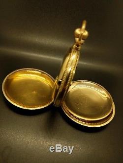 STUNNING Elgin Mens BIG 18s 1891 Antique Gold Filled Pocket Watch! Serviced