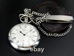 Seiko 36000 Hi-Beat 1977 Vintage 38mm Hand-Winding Pocket Watch 5740 Antique