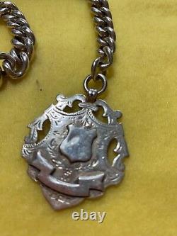 Silver Albert Watch Chain And Fob